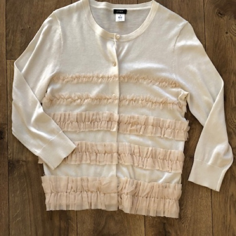 J. Crew Sheer Spring Sweater Medium
